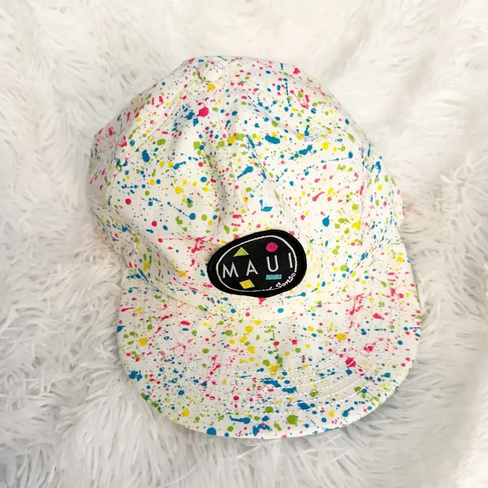 MAUI AND SONS | Vintage 90s Paint Splatter Snapback Baseball Hat Cap